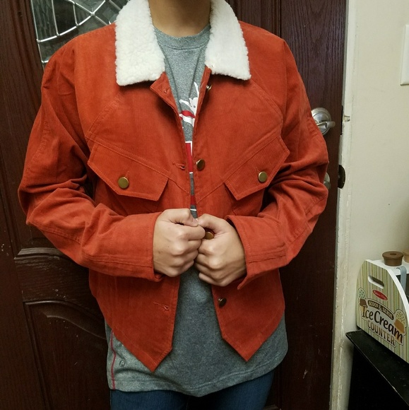 1 left!! Sz. Sm!!NWT 80s style RUST COLORED JACKET - Picture 5 of 6